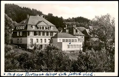 Ansichtskarte Fredeburg (Hochsauerland) Partie am Haus Monika 1951