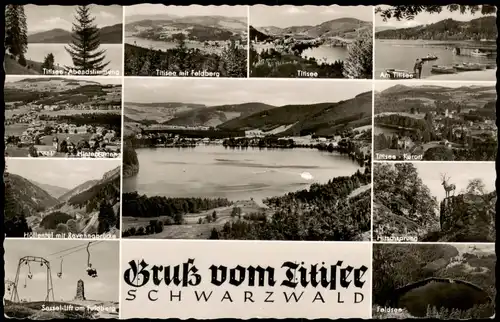 Titisee Mehrbildkarte mit Titisee Schwarzwald Höllental Hirschsprung uvm. 1950