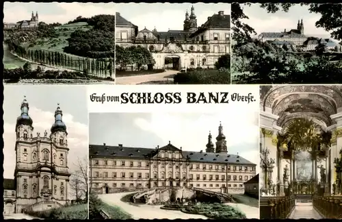 Bad Staffelstein Mehrbild-AK Gruß vom SCHLOSS BANZ Oberfranken 1960