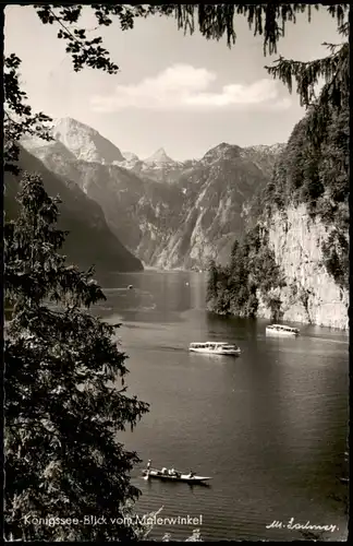 Schönau am Königssee Panorama vom Malerwinkel am Königssee 1960