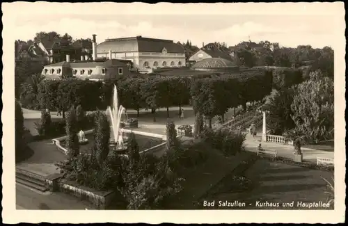 Ansichtskarte Bad Salzuflen Kurhaus und Hauptallee 1953