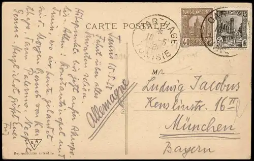 Postcard Tunis تونس Souk el Belat, Typen 1928
