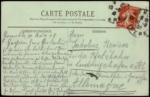 CPA Grenoble Vue générale 1909