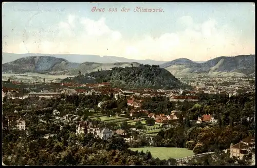 Ansichtskarte Graz von der Hilmwarte 1907