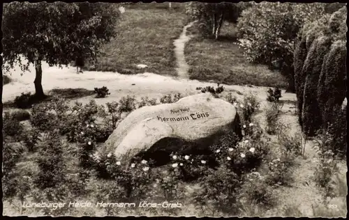 Ansichtskarte .Niedersachsen Lüneburger Heide Herrmann Löns-Grab 1960