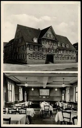 Ansichtskarte Göppingen Brauerei Gasthof gold. Rad 2 Bild - Saal 1932