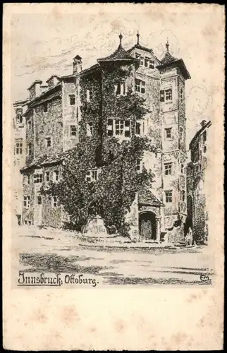 Ansichtskarte Innsbruck Ottoburg - Künstlerkarte 1923