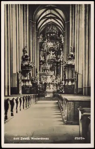 Ansichtskarte Zwettl Niederösterreich Zisterzienserstift - Altar 1934