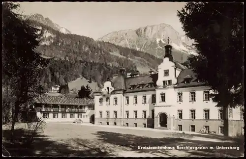 Ansichtskarte Berchtesgaden Kreiskrankenhaus m. Untersberg 1957