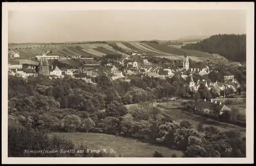 Ansichtskarte Zwettl Niederösterreich Blick auf die Stadt 1932