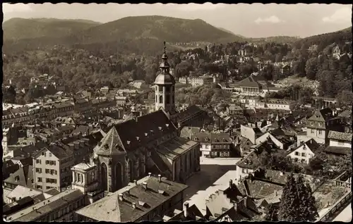 Ansichtskarte Baden-Baden Blick vom Neuen Schloß Panorama-Ansicht 1960