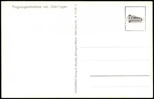 Überlingen Luftbild Flugzeugaufnahme Ortszentrum & Bodensee 1957