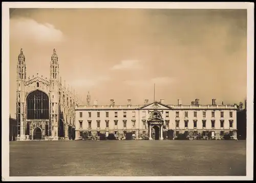 Postcard Cambridge Kings College 1932