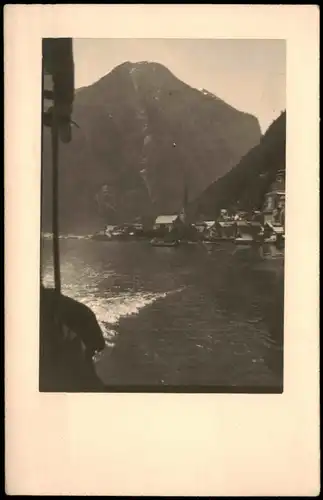 Foto Hallstatt Blick vom Boot 1930 Privatfoto