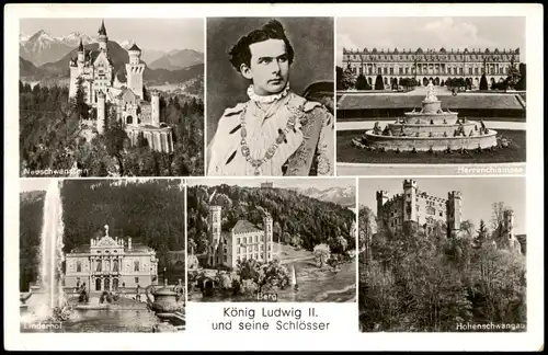 Ansichtskarte Linderhof-Ettal König Ludwig und seine Schlösser MB 1955