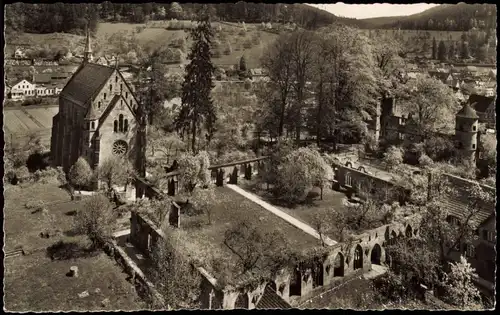 Hirsau-Calw Klosterkirche mit Jagdschloß vom Eulenturm gesehen 1960