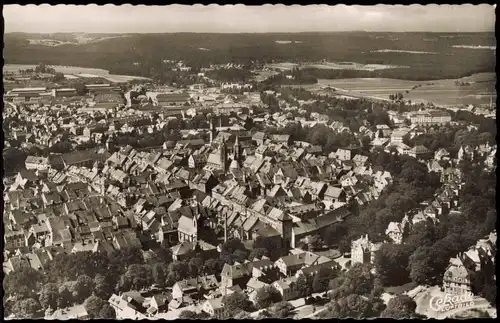 Villingen-Schwenningen Villingen vom Flugzeug aus, Luftaufnahme 1954