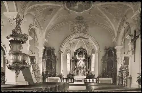 Ansichtskarte Todtmoos Inneres der Wallfahrtskirche 1960/1953