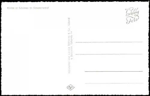 Ansichtskarte Schönau im Schwarzwald Kirche in Schönau im Schwarzwald 1960