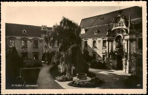 Ansichtskarte Dürnstein Partie am Stiftshof 1940