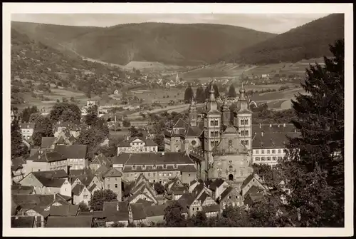 Ansichtskarte Amorbach Blick auf die Abteikirche Panorama-Ansicht 1960