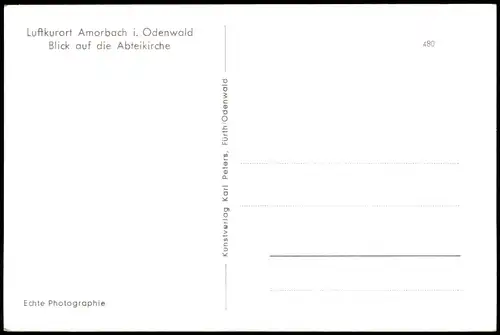 Ansichtskarte Amorbach Blick auf die Abteikirche Panorama-Ansicht 1960