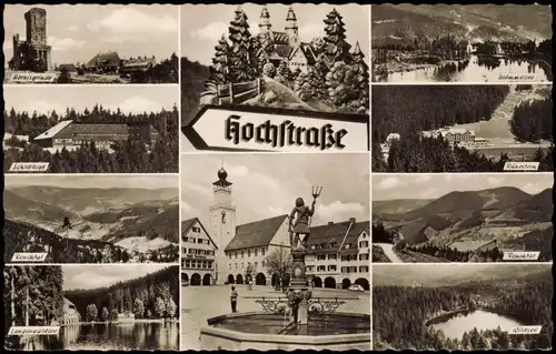 Freudenstadt Mehrbildkarte des Höhenluftkurortes im Schwarzwald 1960