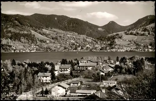 Ansichtskarte Bad Wiessee Panorama-Ansicht mit Blick auf d. Tegernsee 1958