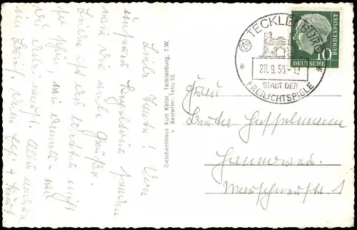 Tecklenburg   mit Jugendherberge Genesungsheim Freilichtbühne uvm. 1956