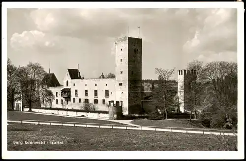 Grünwald (Oberbayern) Ortsansicht Burg Grünwald im Isartal 1955