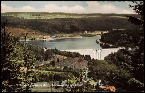Ansichtskarte Schluchsee Schluchsee Seebrugg und Staumauer 1961