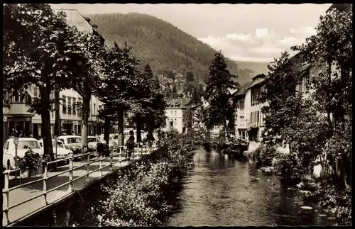 Bad Wildbad Ortsansicht Partie a.d. Enz, Ort im Schwarzwald 1960