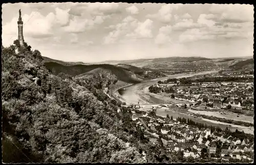 Trier Mariensäule Blick auf die Mosel u. Stadt Panorama-Blick 1955