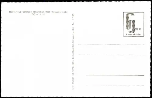 Freudenstadt Schwarzwald, Mehrbildkarte mit 5 Foto-Ansichten 1960