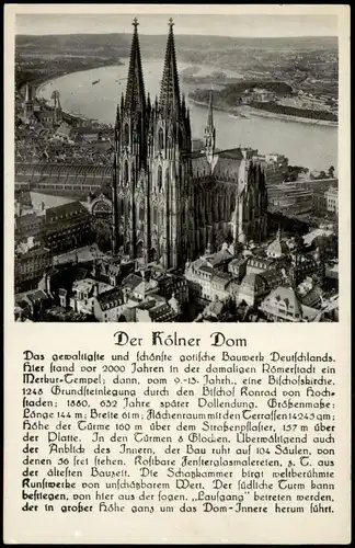 Ansichtskarte Köln Kölner Dom 1935