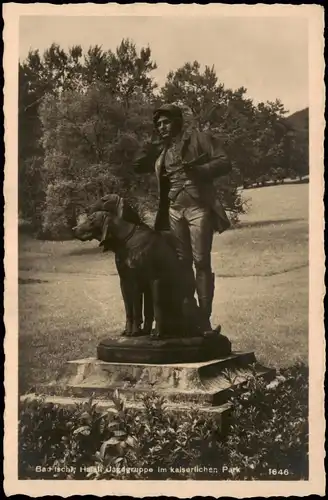 Ansichtskarte Bad Ischl Jagdgruppe im kaiserlichen Park 1930