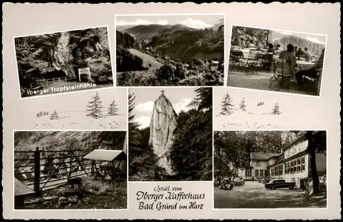 Bad Grund (Harz) Mehrbildkarte mit IBERGER KAFFEEHAUS, Tropfsteinhöhle uvm. 1960