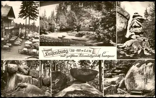 Luisenburg-Wunsiedel (Fichtelgebirge) Felsenlabyrinth Mehrbildkarte 1961
