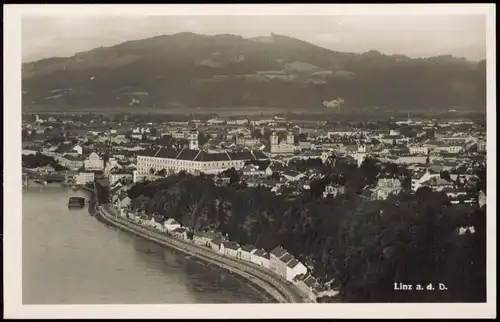 Ansichtskarte Linz Blick über die Stadt 1930
