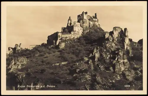 Ansichtskarte Dürnstein Dürnstein Ruine 1938