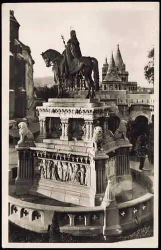 Postcard Budapest St. Stefan-Denkmal | Szt. István szobor 1938