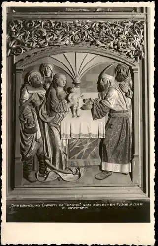 Gampern DARBRINGUNG CHRISTI IM TEMPEL-VOM GOTISCHEN FLÜGELALTAR 1930