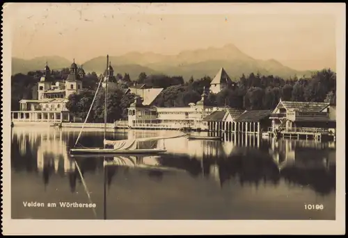 Velden am Wörther See Vrba na Koroškem Ufer, Bootshalle - Segelboot 1930