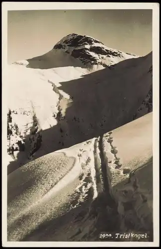 Ansichtskarte Kitzbühel Tristkogel, Spuren im Hochschnee 1932