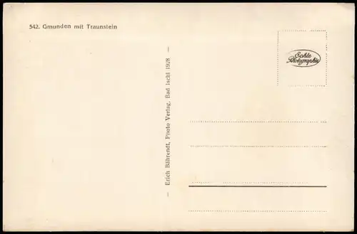 Ansichtskarte Gmunden Blick auf die Stadt 1928