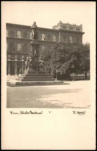 Ansichtskarte Wien Schillerdenkmal 1938