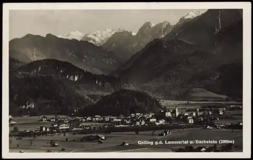 Ansichtskarte Golling an der Salzach Blick auf die Stadt 1936
