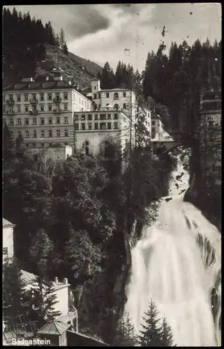 Ansichtskarte Bad Gastein Hotels, Wasserfall 1936