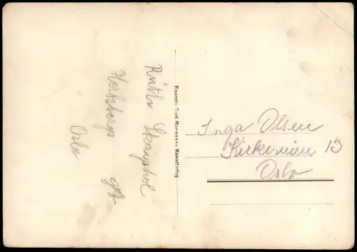 Postcard Lillehammer Stadt im Winter 1930