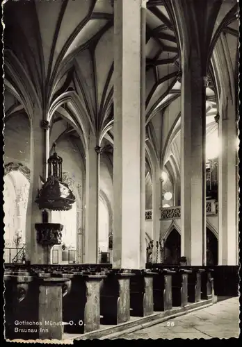 Ansichtskarte Braunau am Inn Gotisches Münster - Kanzel Orgel 1965